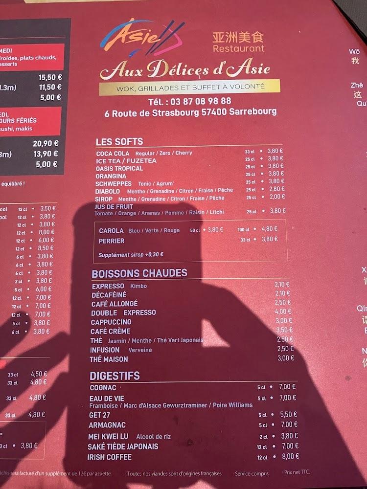 Aux Délices d'Asie - Menu Image 4